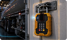 Proxgy smart lock fitted to a tanker truck